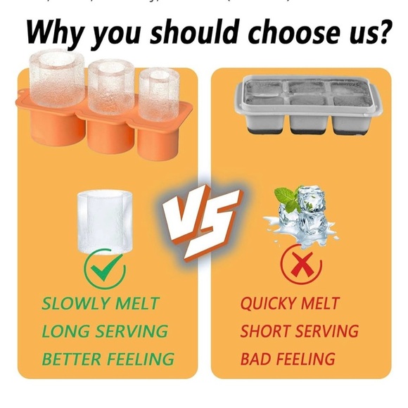 NIB Silicone Ice Cube Tray for Tumbler 30 to 40 oz With Bin and Lid For Freezer - Picture 6 of 11